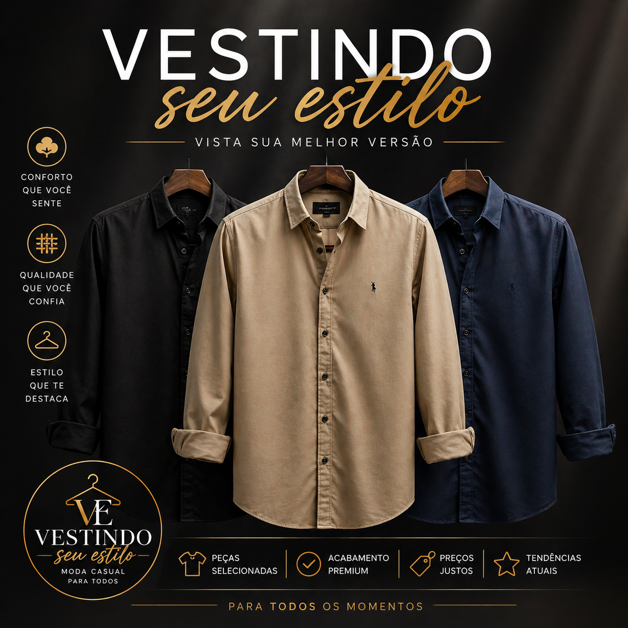 Camisas masculinas