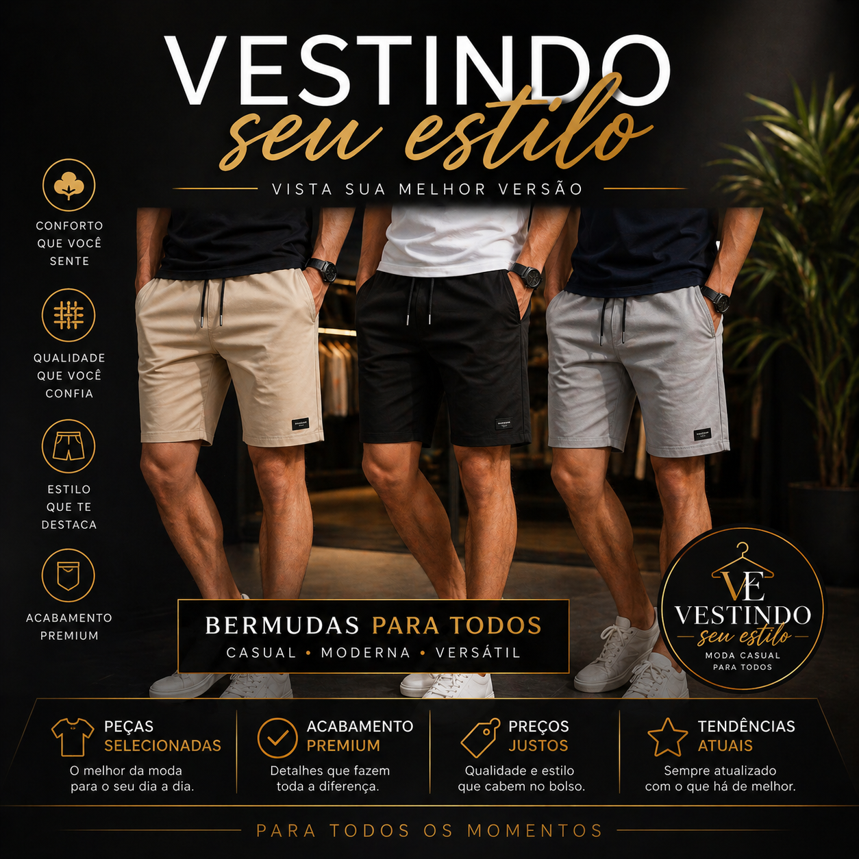 Bermudas masculinas