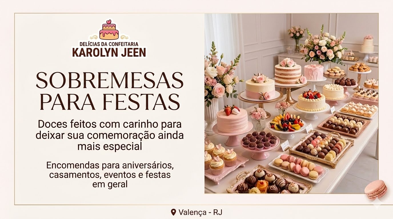 SOBREMESAS PARA FESTAS 🍰✨